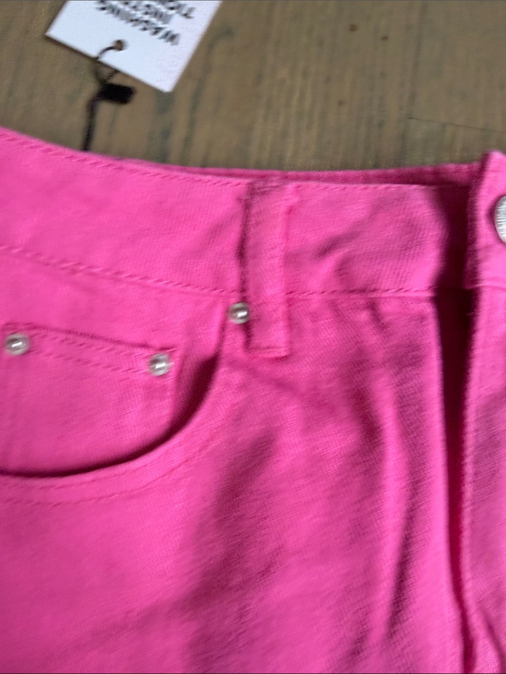 Bright Pink Denim Mini Skirt by Wild Fable - Picture 2 of 6